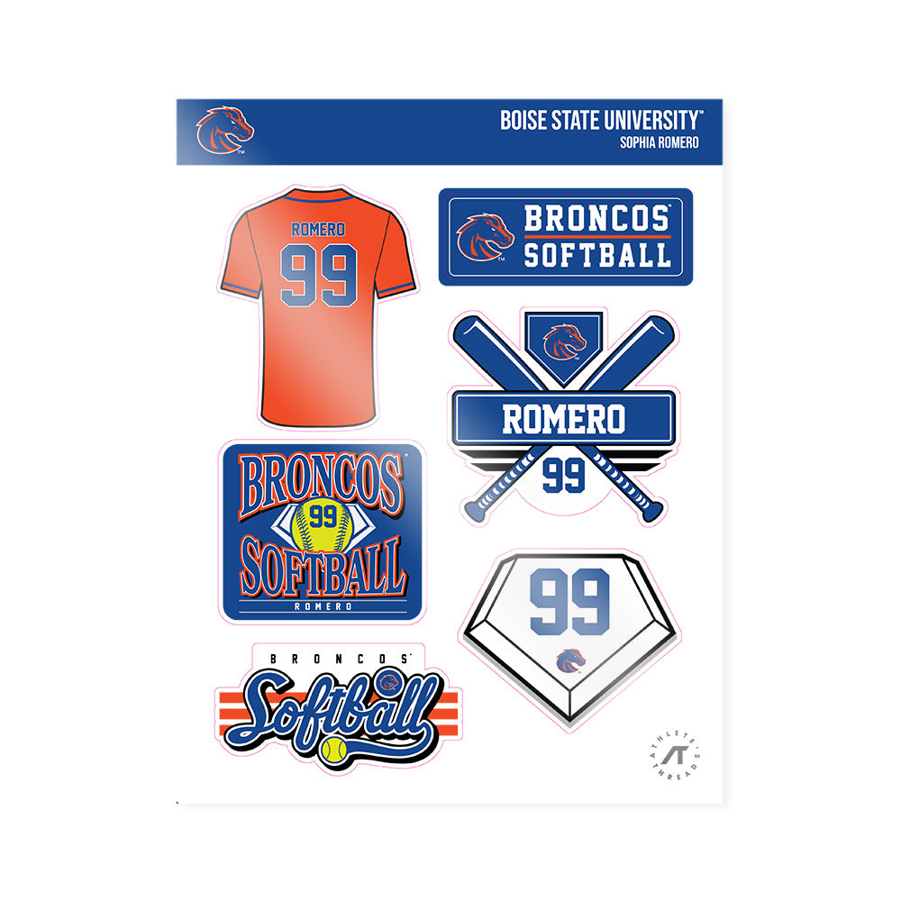 Boise State - NCAA Softball : Sophia Romero - Sticker Sheet-0