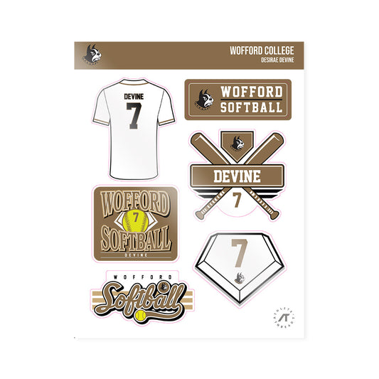 Wofford - NCAA Softball : Desirae Devine - Sticker Sheet-0