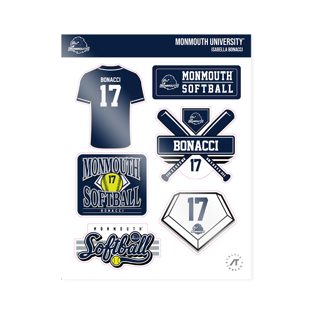 Monmouth - NCAA Softball : Isabella Bonacci - Sticker Sheet-0