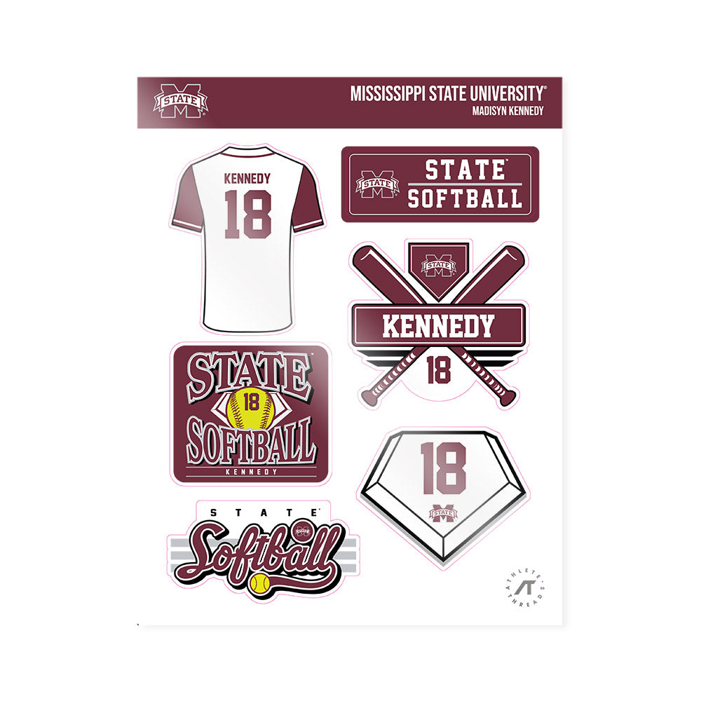 Mississippi State - NCAA Softball : Madisyn Kennedy - Sticker Sheet-0