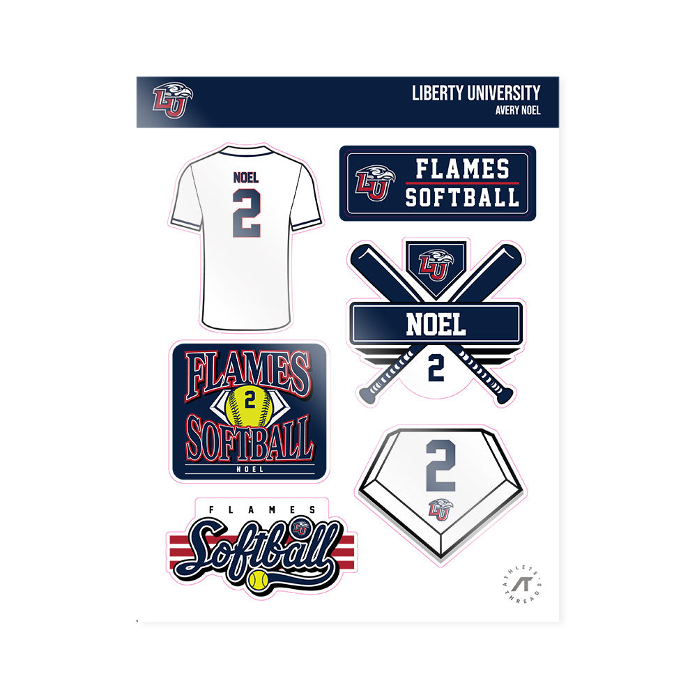 Liberty - NCAA Softball : Avery Noel - Sticker Sheet-0
