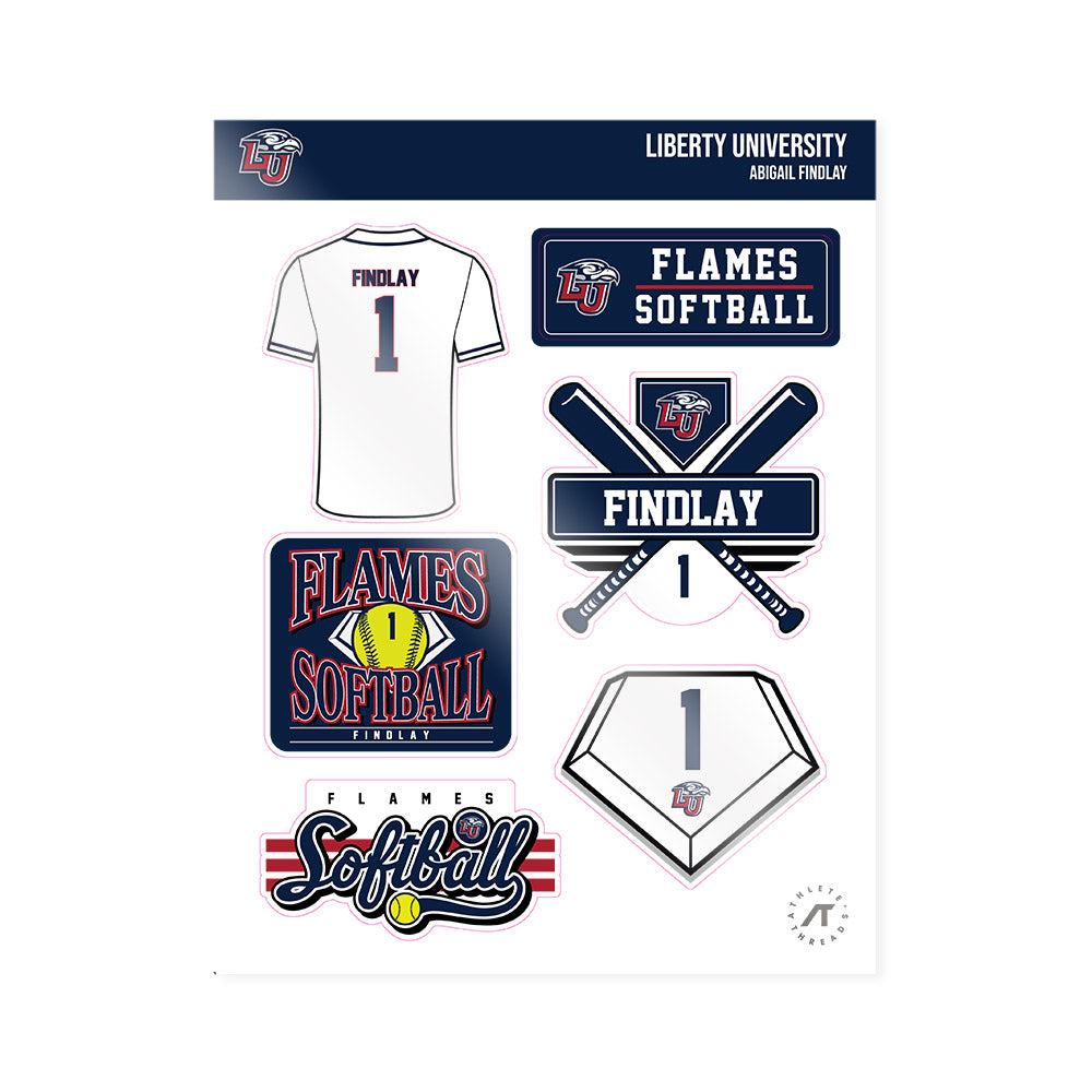 Liberty - NCAA Softball : Abigail Findlay - Sticker Sheet-0