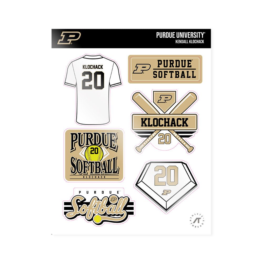 Purdue - NCAA Softball : Kendall Klochack - Sticker Sheet-0