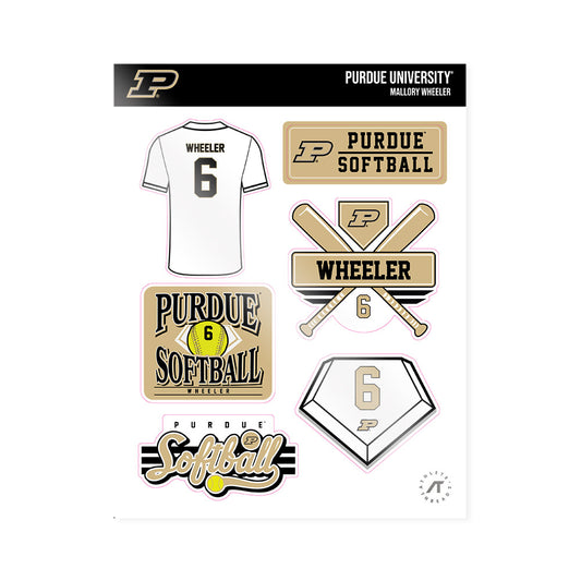 Purdue - NCAA Softball : Mallory Wheeler - Sticker Sheet-0