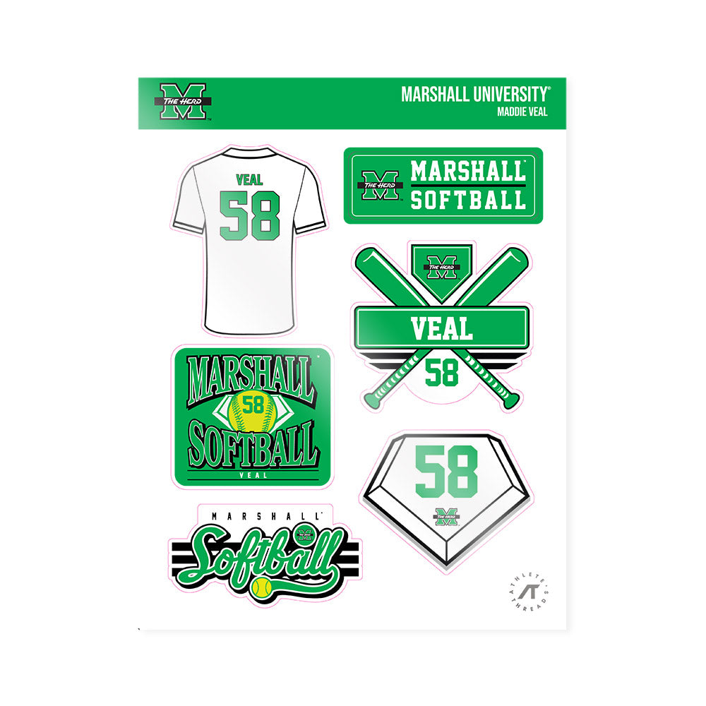 Marshall - NCAA Softball : Maddie Veal - Sticker Sheet-0