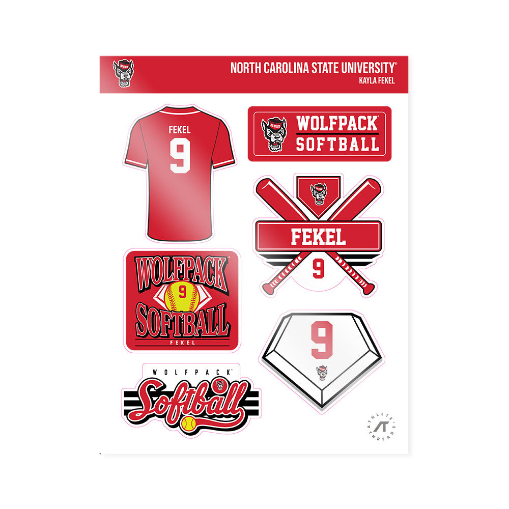 NC State - NCAA Softball : Kayla Fekel - Sticker Sheet-0