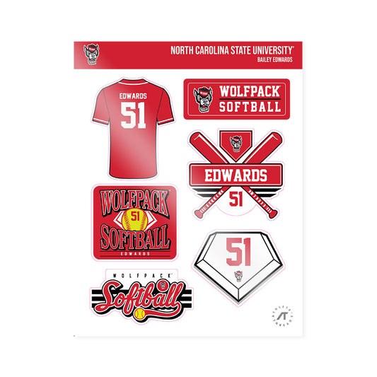 NC State - NCAA Softball : Bailey Edwards - Sticker Sheet-0