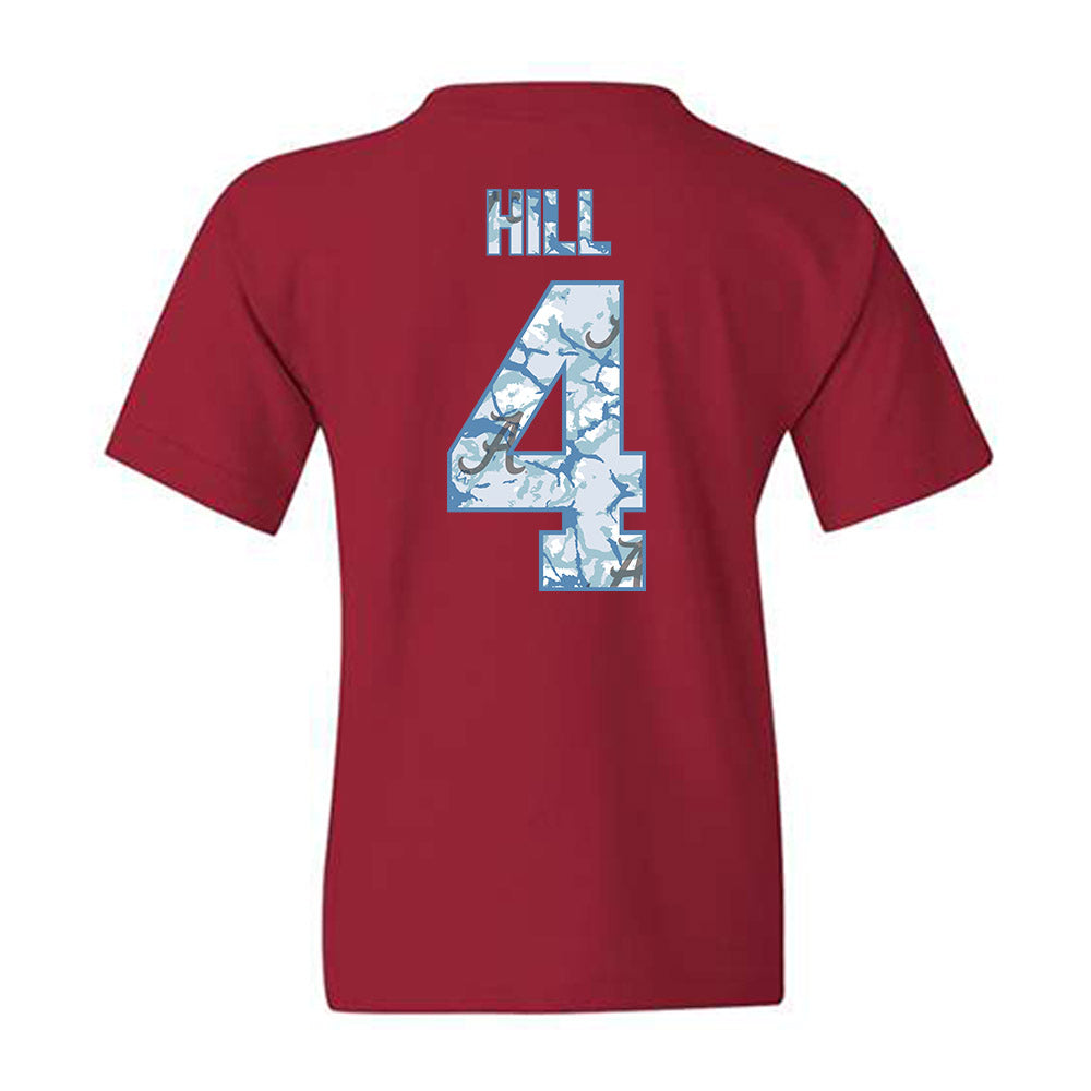 Alabama - NCAA Football : Daniel Hill - Youth T-Shirt-1