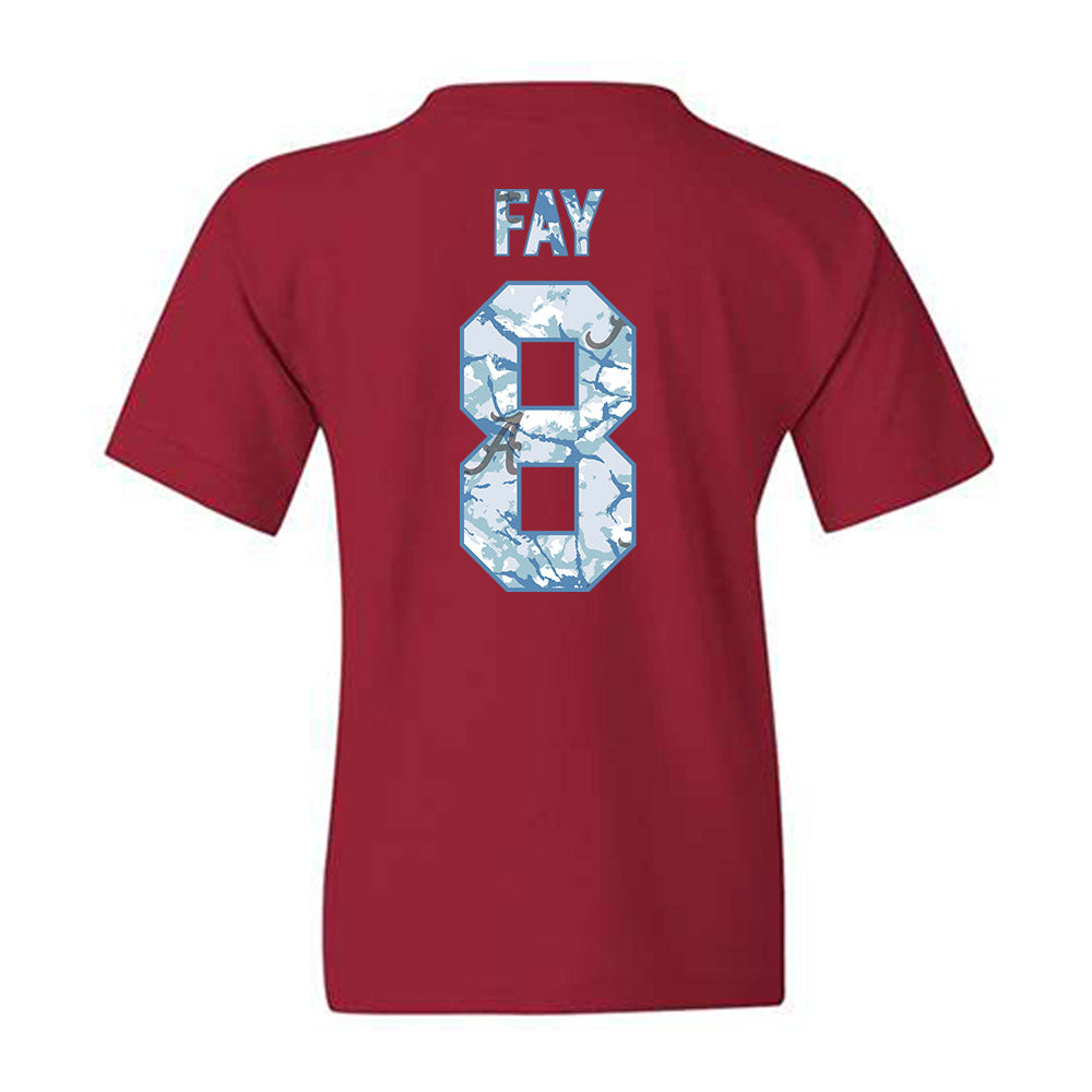 Alabama - NCAA Baseball : Tyler Fay - Hydrobama™ Youth T-Shirt-1