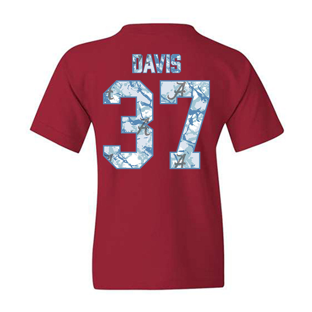 Alabama - NCAA Football : Cole Davis - Youth T-Shirt-1