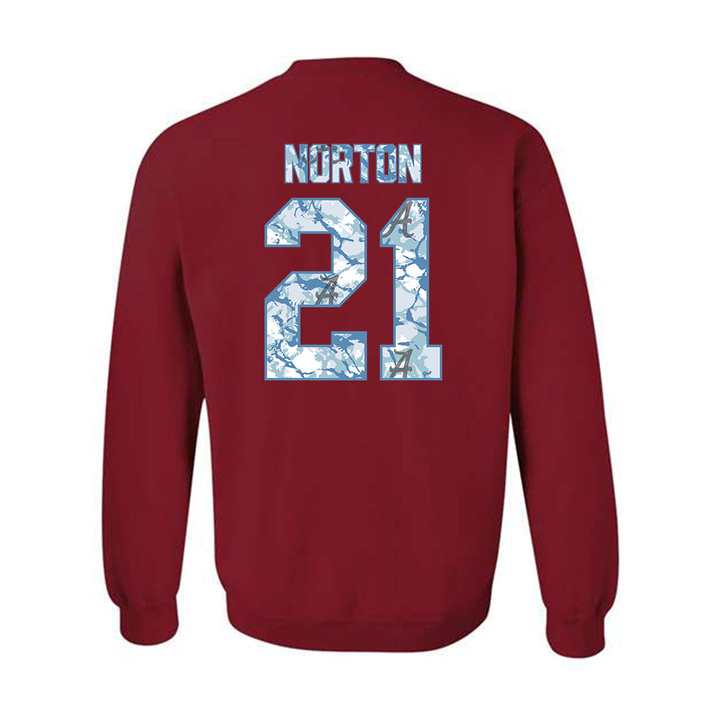 Alabama - NCAA Baseball : Brennen Norton - Hydrobama™ Crewneck Sweatshirt-1