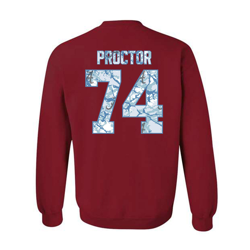 Alabama - NCAA Football : Kadyn Proctor - Crewneck Sweatshirt-1