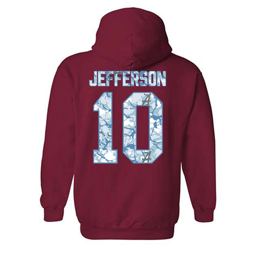 Alabama - NCAA Football : Justin Jefferson - Hooded Sweatshirt-1