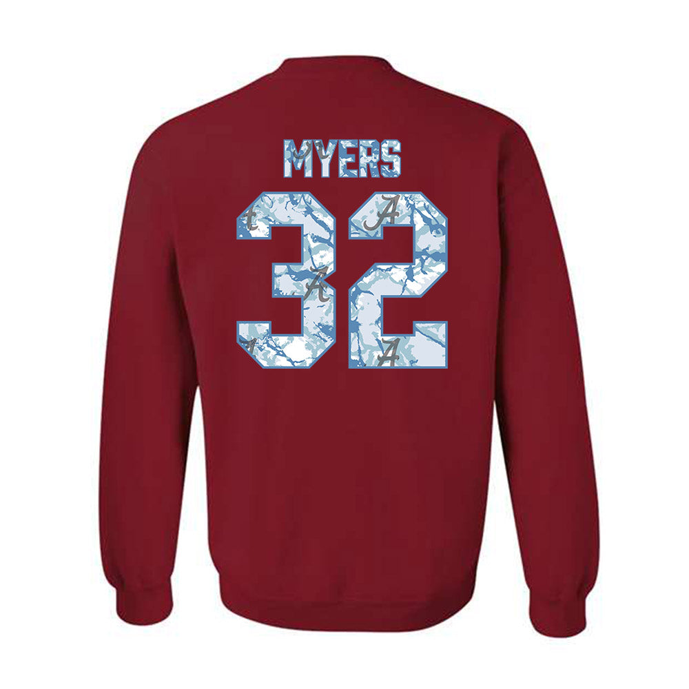 Alabama - NCAA Baseball : Braylon Myers - Hydrobama™ Crewneck Sweatshirt-1
