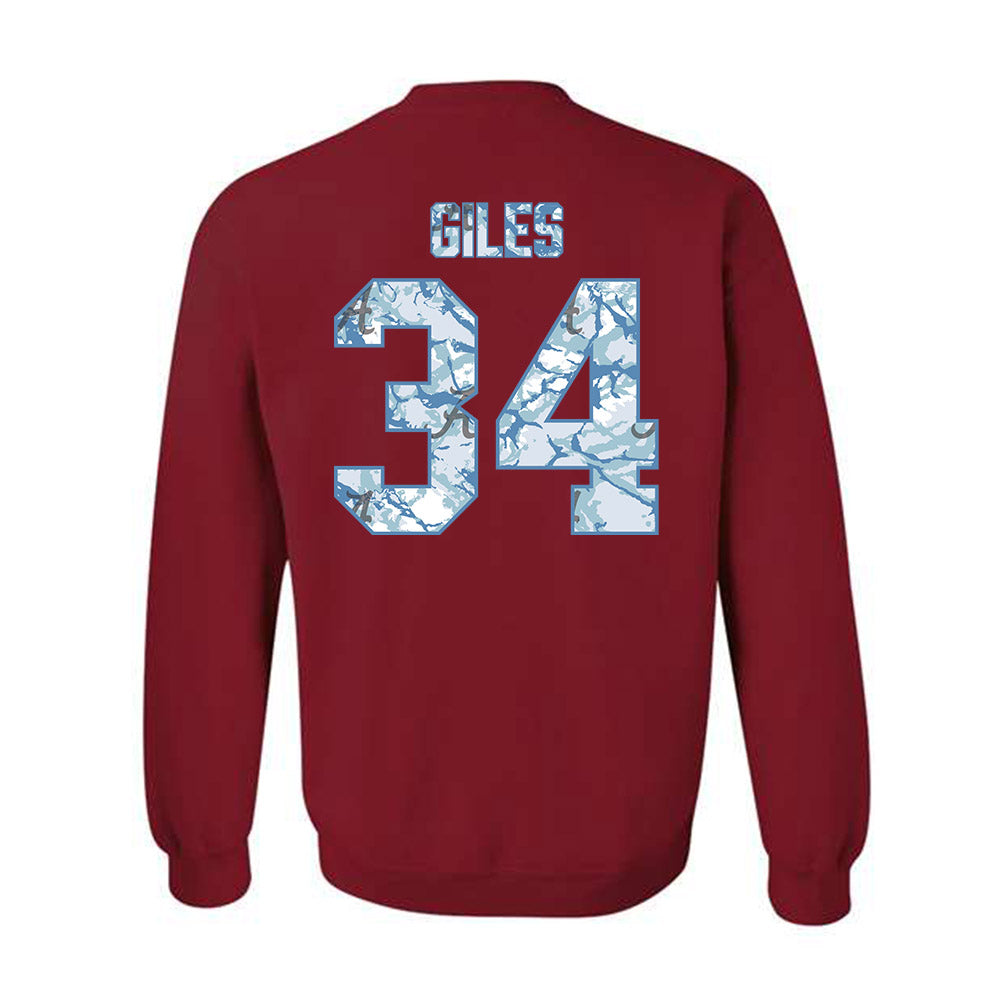 Alabama - NCAA Softball : Marlie Giles - Hydrobama™ Crewneck Sweatshirt-1