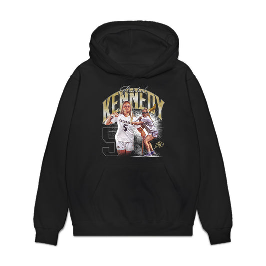 Colorado - NCAA Women's Lacrosse : Rachel Kennedy - Collage Premium Hooded Sweatshirt-0