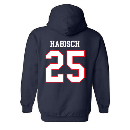 UConn - NCAA Women's Ice Hockey : Jada Habisch - Hockey East 2024-2025 Regular Season Champs Classic Shersey Hooded Sweatshirt-1