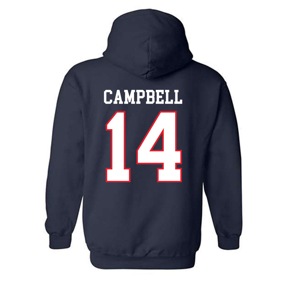 UConn - NCAA Women's Ice Hockey : Brooke Campbell - Hockey East 2024-2025 Regular Season Champs Classic Shersey Hooded Sweatshirt-1
