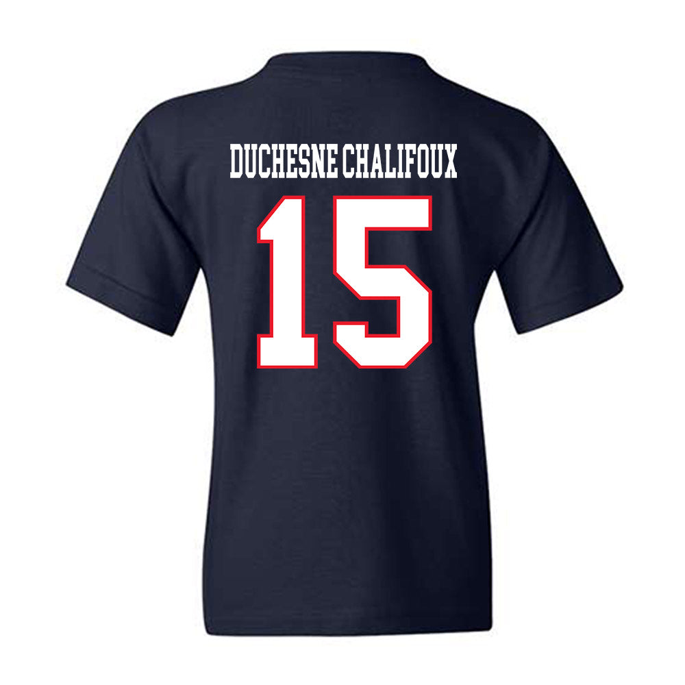 UConn - NCAA Women's Ice Hockey : Meghane Duchesne Chalifoux - Hockey East 2024-2025 Regular Season Champs Classic Shersey Youth T-Shirt-1
