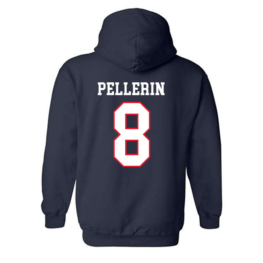 UConn - NCAA Women's Ice Hockey : Julia Pellerin - Champs Classic Shersey Hooded Sweatshirt-1