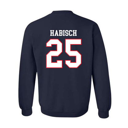 UConn - NCAA Women's Ice Hockey : Jada Habisch - Hockey East 2024-2025 Regular Season Champs Classic Shersey Crewneck Sweatshirt-1