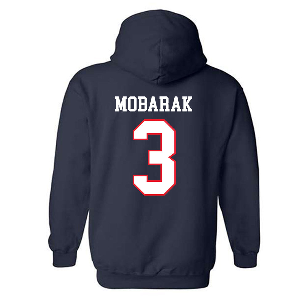 UConn - NCAA Women's Ice Hockey : Martha Mobarak - Hockey East 2024-2025 Regular Season Champs Classic Shersey Hooded Sweatshirt-1