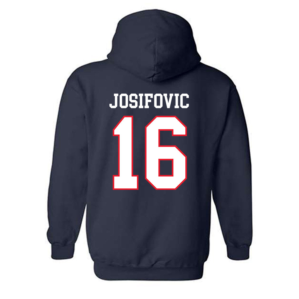UConn - NCAA Women's Ice Hockey : Kyla Josifovic - Hockey East 2024-2025 Regular Season Champs Classic Shersey Hooded Sweatshirt-1