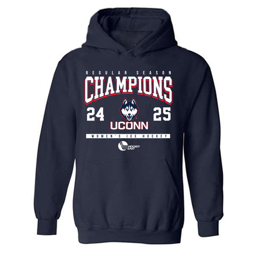 UConn - NCAA Women's Ice Hockey : Ava Rinker - Hockey East 2024-2025 Regular Season Champs Classic Shersey Hooded Sweatshirt-0