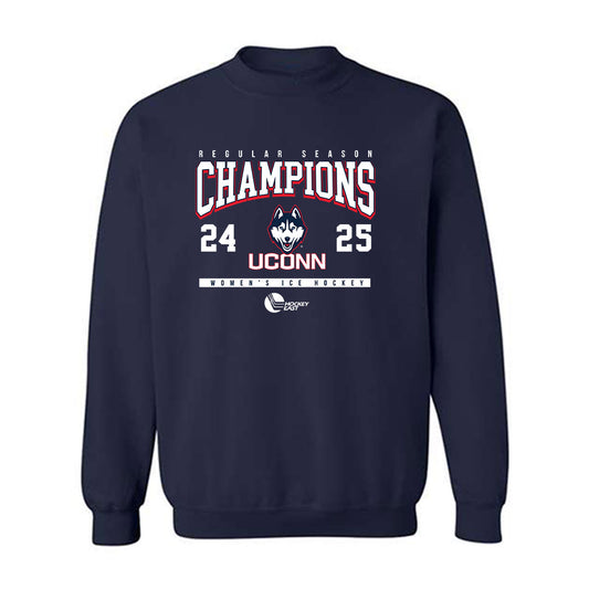 UConn - NCAA Women's Ice Hockey : Christina Walker - Hockey East 2024-2025 Regular Season Champs Classic Shersey Crewneck Sweatshirt-0