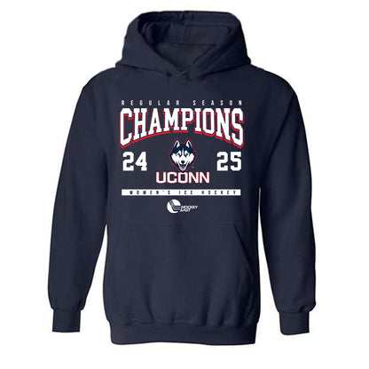 UConn - NCAA Women's Ice Hockey : Livvy Dewar - Hockey East 2024-2025 Regular Season Champs Classic Shersey Hooded Sweatshirt-0