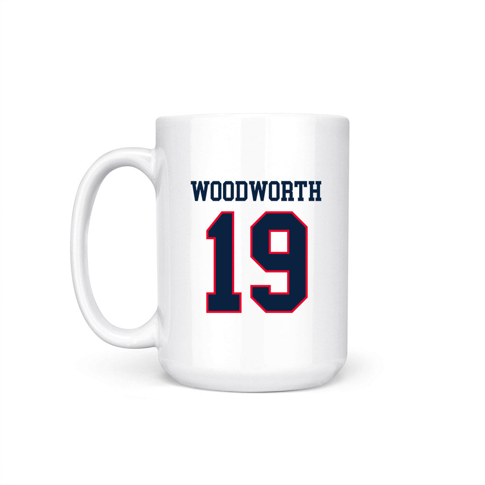 UConn - NCAA Women's Ice Hockey : Megan Woodworth - Hockey East 2024-2025 Regular Season Champs Coffee Mug-1