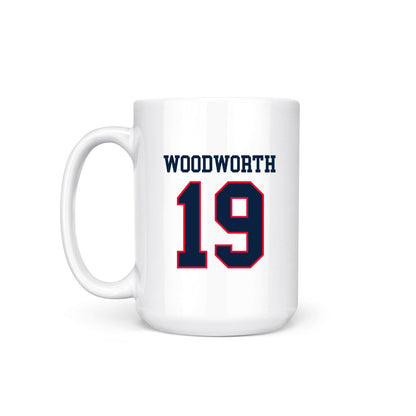 UConn - NCAA Women's Ice Hockey : Megan Woodworth - Hockey East 2024-2025 Regular Season Champs Coffee Mug-1