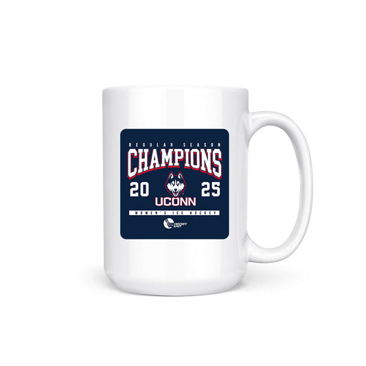 UConn - NCAA Women's Ice Hockey : Maya Serdachny - Hockey East 2024-2025 Regular Season Champs Coffee Mug-0