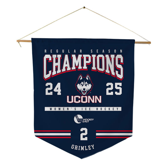 UConn - NCAA Women's Ice Hockey : Camryn Grimley - Champs Pennant - 18" x 21"-0