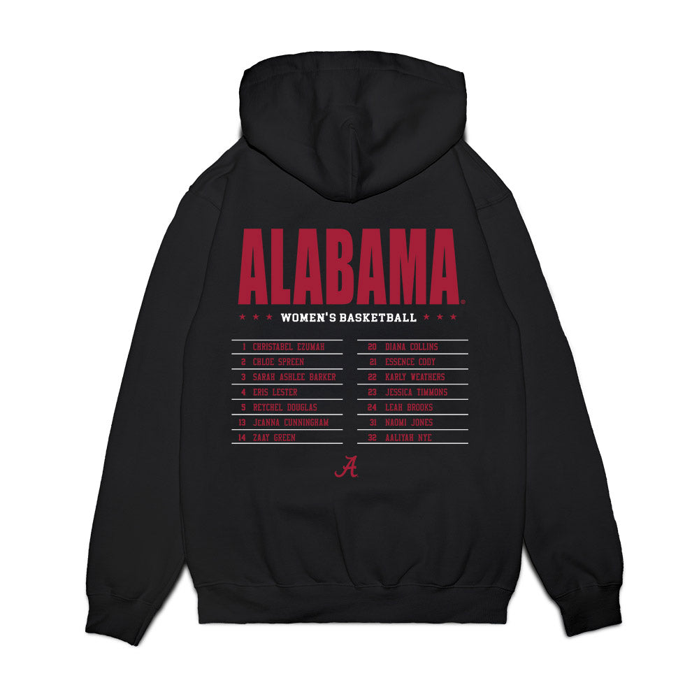 Alabama - NCAA Women's Basketball : - Roster Premium Hooded Sweatshirt-1