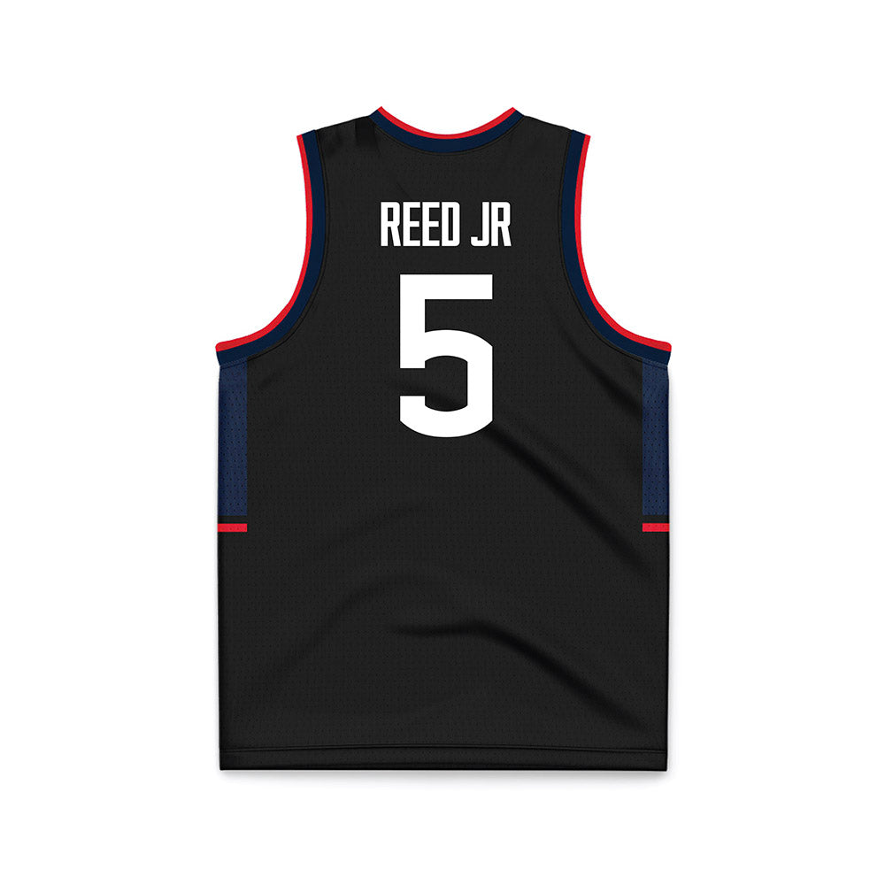UConn - NCAA Men's Basketball : Tarris Reed Jr - Black Basketball Jersey-1