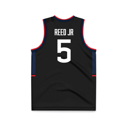 UConn - NCAA Men's Basketball : Tarris Reed Jr - Black Basketball Jersey-1