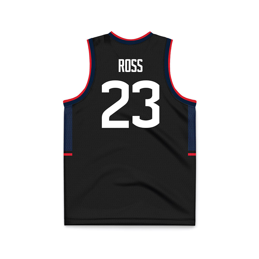 UConn - NCAA Men's Basketball : Jayden Ross - Black Basketball Jersey-1