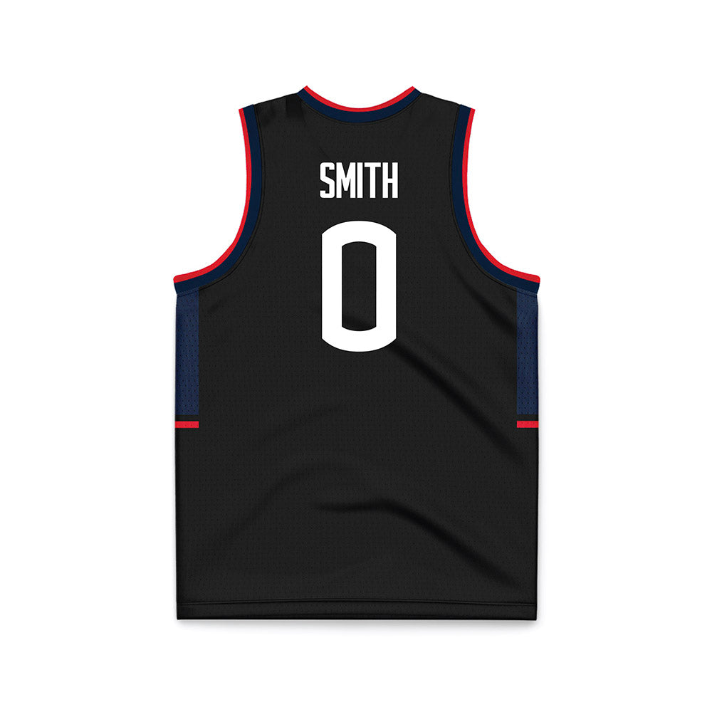 UConn - NCAA Men's Basketball : Malachi Smith - Black Basketball Jersey-1