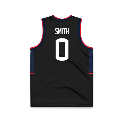 UConn - NCAA Men's Basketball : Malachi Smith - Black Basketball Jersey-1