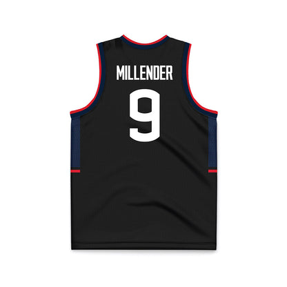 UConn - NCAA Men's Basketball : Alec Millender - Black Basketball Jersey-1