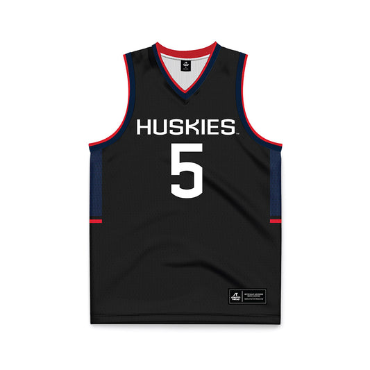 UConn - NCAA Men's Basketball : Tarris Reed Jr - Black Basketball Jersey-0