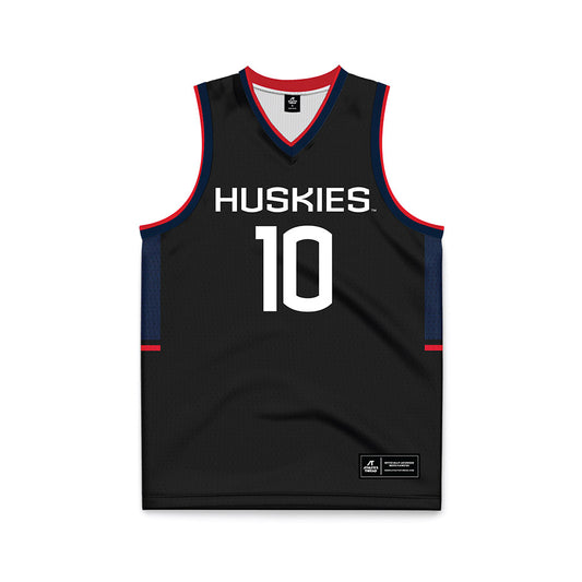 UConn - NCAA Men's Basketball : Rrezon Elezaj - Black Basketball Jersey-0