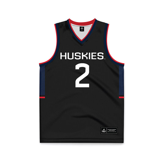 UConn - NCAA Men's Basketball : Silas Demary Jr - Black Basketball Jersey-0