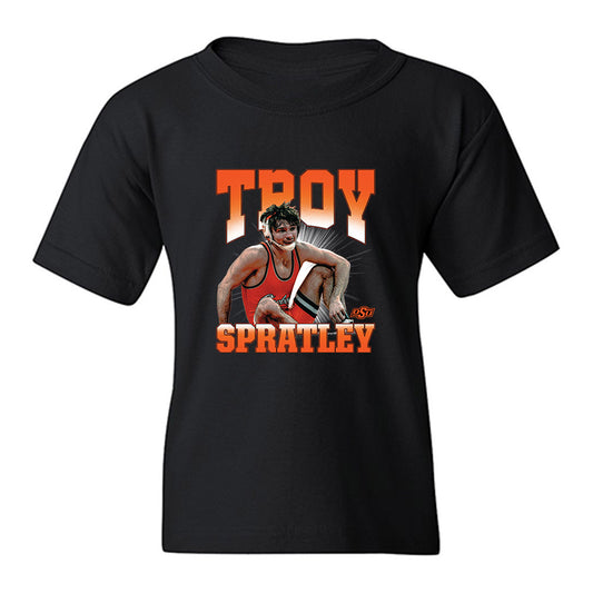 Oklahoma State - NCAA Wrestling : Troy Spratley - Youth T-Shirt-0