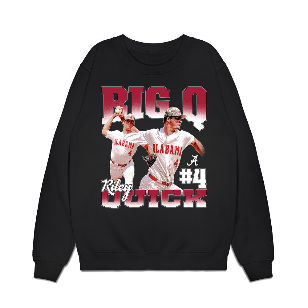 Alabama - NCAA Baseball : Riley Quick - Player Collage Premium Crewneck Sweatshirt-0