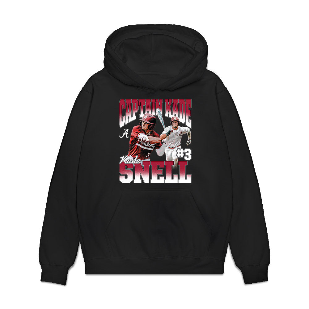 Alabama - NCAA Baseball : Kade Snell - Player Collage Premium Hooded Sweatshirt-0