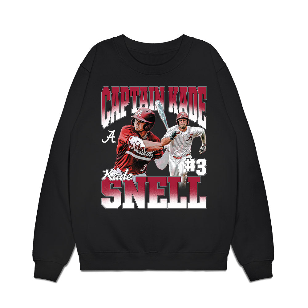 Alabama - NCAA Baseball : Kade Snell - Player Collage Premium Crewneck Sweatshirt-0