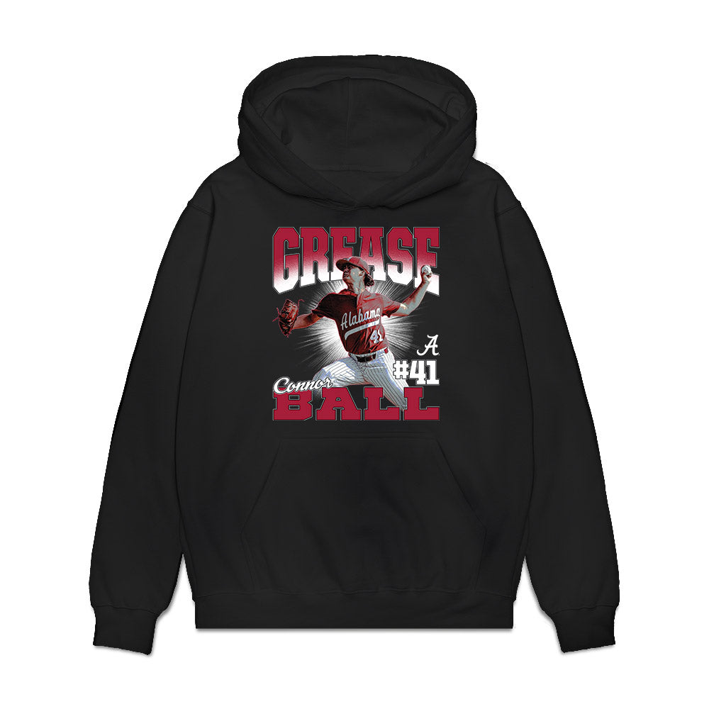 Alabama - NCAA Baseball : Connor Ball - Player Collage Premium Hooded Sweatshirt-0