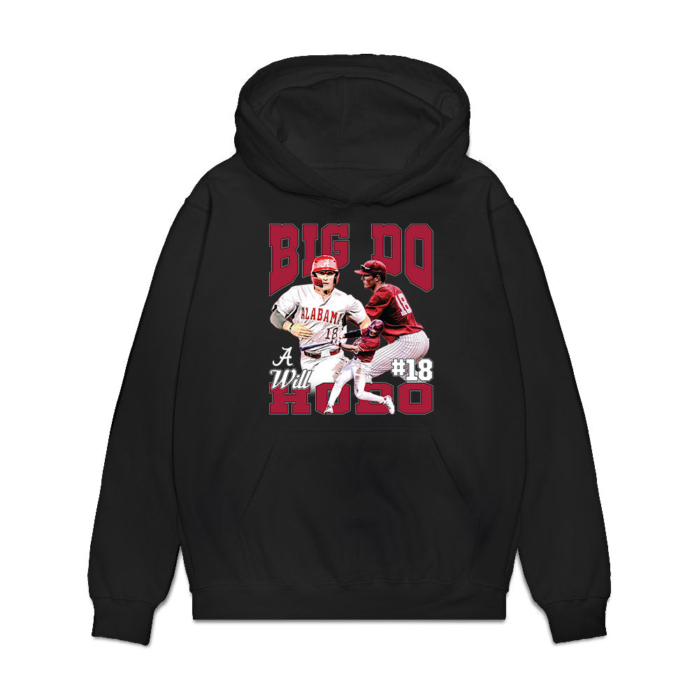 Alabama - NCAA Baseball : Will Hodo - Collage Premium Hooded Sweatshirt-0